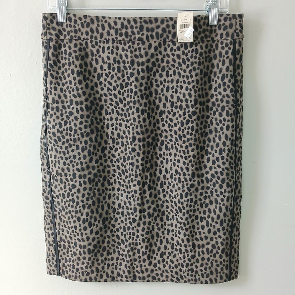 Ann Taylor Women's Size 6 Cheetah Print Pencil Skirt Mini Elastic NWT $49.99!!!‎